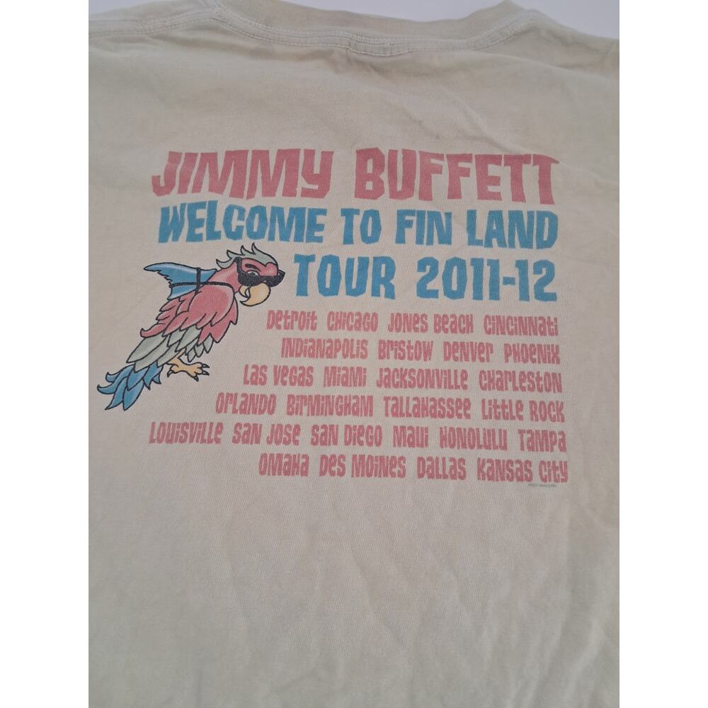 Jimmy Buffett Fin Land Tour Shirt Medium Comfort Colors Parrot Tee - Picture 6 of 6